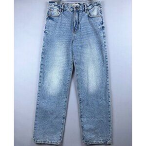 Alcott Straight Leg Jeans Womens Size 32 Loose Fit Denim Light Wash Blue